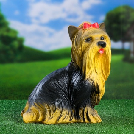 Garden figure "Yorkshire Terrier Singing" Big 30x20x35cm