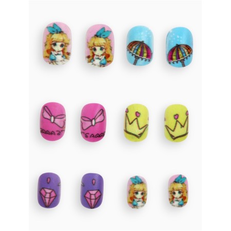 Children's false nails "Cute adventure", 12 pcs-1