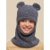 Children's hat, size 51-52, gray color
