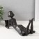 Polystone souvenir "Girl with the book" Black 12x31x12 cm