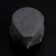 Polygonal pots from gypsum "Head", Black color, 11 × 12 cm