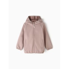 Ветровка демисезонная для девочек MINAKU из Softshell на флисе, непромокаемая, каштан, рост 98 см