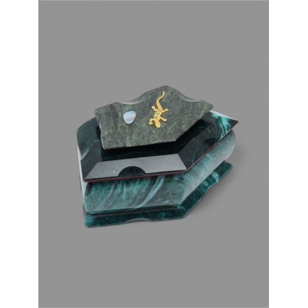 Casket "Pyathedral" 16x9x8 cm, natural stone, coil-6