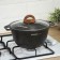 Pan Granit Ultra, 3 l, d = 22 cm, h = 12.5 cm, glass cover, anti -stick coating