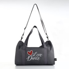 Female sports bag, textura, small size, gray color