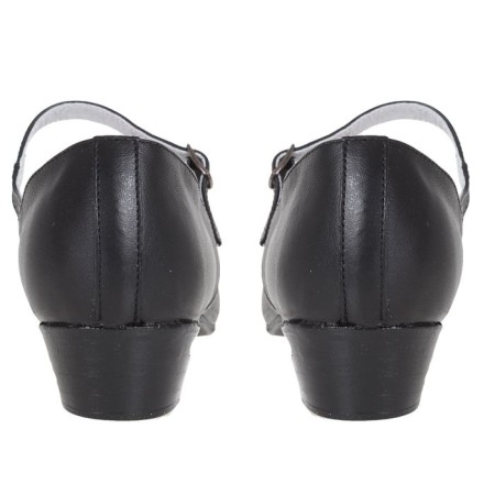 Folk -folk shoes, insole length 23.5 cm, black color-3