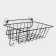 Basket with 3 hooks, 37 × 20 × 19.5 cm, black color