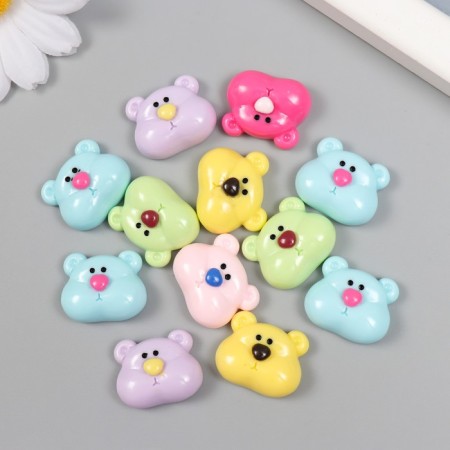 Decor for creativity Plastic "Muzzle Hamster" MIX 1.8x2.1 cm