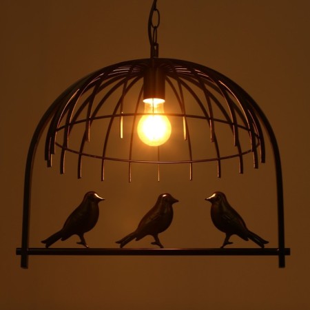 Bayerlux "Birds" 1x40W E27 Black 49x35x35 cm-3