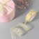 Kapron tape with embossing "Stars", 25 mm, 23 ± 1 m, beige color