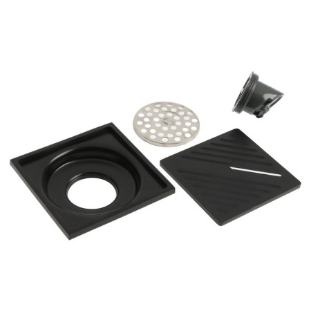 Zein gap, 100x100 mm, vertical, d = 32 mm, stainless steel, black-6