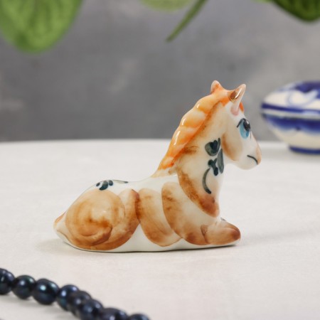 Souvenir "horse", gzhel, color, 6.5x8.5 cm-3