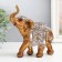 Souvenir Polystone "Elephant - Popon with patterns and amber" 14.5x7x16.5 cm