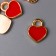 Decor for creativity Metal "Little Red Heart" enamel 0.9x1.1 cm