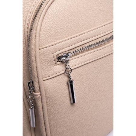 Women's backpack, eco -leather, ludor beige, 23x13x26 cm-3