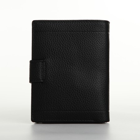 Male purse on magnet 3 in 1, department for auto documents, passports, black color-1