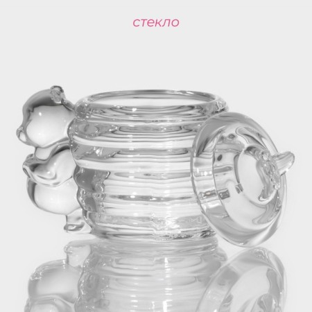 Glass jar for honey and jam "Medvezhok", 200 ml, 11.5 × 9.3 cm-1