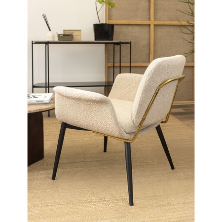Hilde lounge, 600 × 800 × 730 mm, Builder, gray-beige color-1