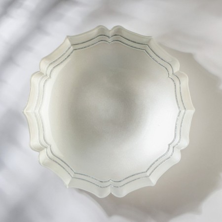 Serving dish "Alice", D = 30 cm, Platinum color-1