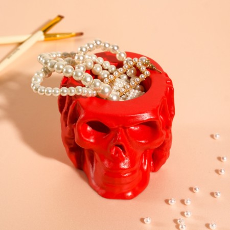 Skull Silence Cloth 7*10cm Red-7
