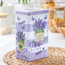Банка с крышкой для сыпучих продуктов «Лаванда 2», 2,7 л, 13,5×21,5 см, цвет сиреневый