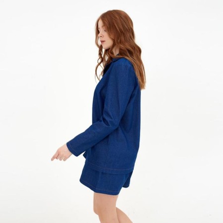 Women's costume (jacket, shorts) minku: enjoy Blue color, size 44-2