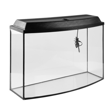 Aquarium "TV" with a lid, 100 liters, 80 x 27 x 50/55 cm, black-1