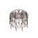 Economic light lamp, DF1048CR+CL+CR, MAX 50W GU5.3, Color Chrome