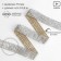 Thermocleic rhinestones, width - 15 mm, 4.5 ± 0.5 m, silver color