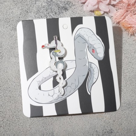 Icon "katana" snake, colored in silver