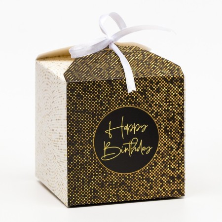 Folding box "Happy Birthday", 10 x 10 x 10 cm