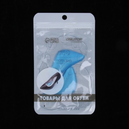 Supinators for shoes, shock-absorbing, silicone, l (36-38 rr), steam, transparent/blue color-6
