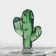 Glass mug with a figure at the bottom "Seren. Cactus ", 350 ml