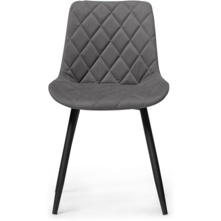 Stol on a metal frame Baoine used metal/velor, black/gray 50x55x83 cm-1