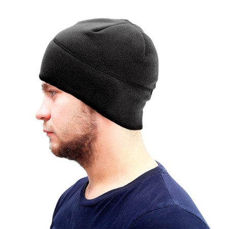 Hat, fleece, black color-1