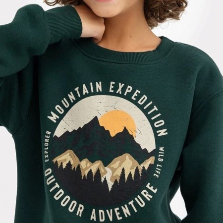 Sweatshirt for a boy, color fir, height 116-122 cm-2