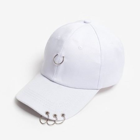 Women's cap minku with rings white color, rr 56-58-9
