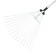 Fan, wire rake, 15 teeth, metal, sliding, metal stalk