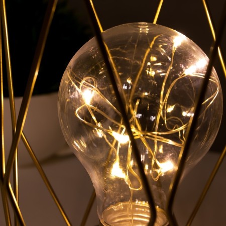 Night "Romb" LED from batteries 3haa gold 10.5x10.5x15.5 cm Risalux-3