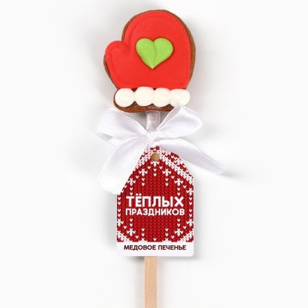 New Year! Honey cookies on a stick "Warm holidays"-1
