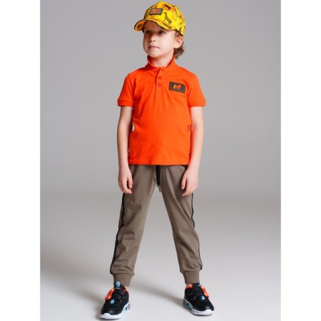 Polo for the boy PlayToday Safari, height 116 cm, Terracotta color-2