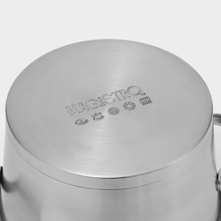 Stainless steel pan Magistro Hitech Steel, 4 L, D = 22 cm, h = 13 cm, induction-3