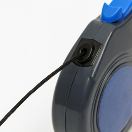 Roulette "Pigger" reflective, 3 m, up to 15 kg, cable, rubberized handle, blue-3