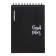 Notepad for spirals A6 80 sheets, cage, Erichkrause "Words" Plastic Cover Silkography, Blok Offset 100%, Black