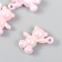 Decor for creativity Plastic "Pension Bear with a loop" White-pink 3x1.4x3.1 cm