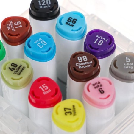 Set of markers for sketching bilateral 12 pieces/12 colors-2