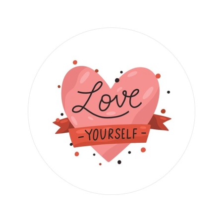 Pareo and beach rug "Love yourself", d = 150 cm-1