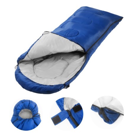 Tourist sleeping bag, 220 x 75 cm, up to -20 degrees, 700 g/m2, blue-1