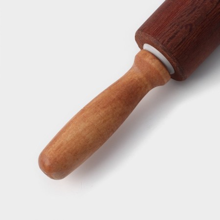 Rnocking rolling pin Magistro, tree, 43 × 4 cm, working part 23 cm, with curly handles-2