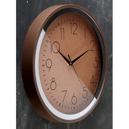 Watch wall interior "sparkles", smooth move, D-35 cm, gold-1